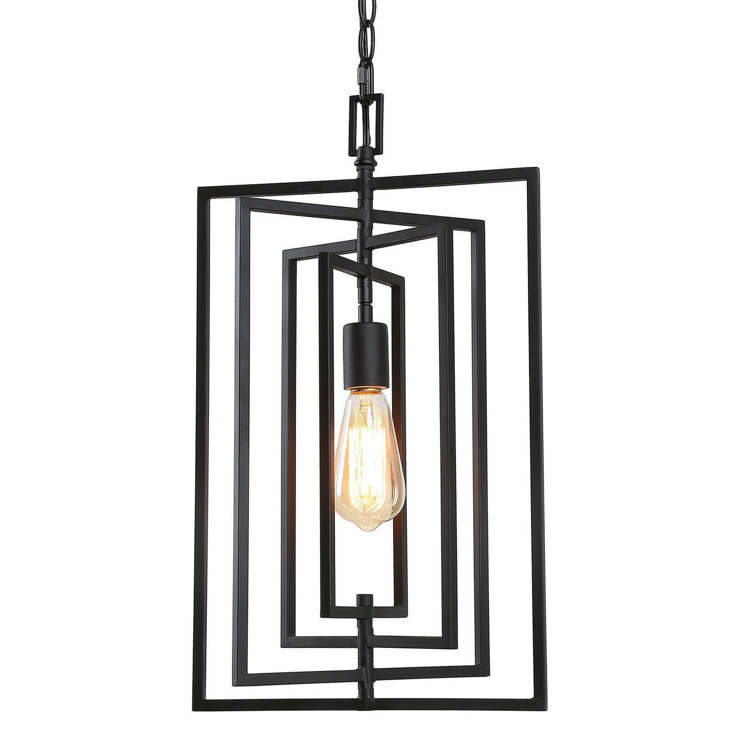 17 Stories Glam Ceiling Hanging Light Gold/Black Pendant Lighting For